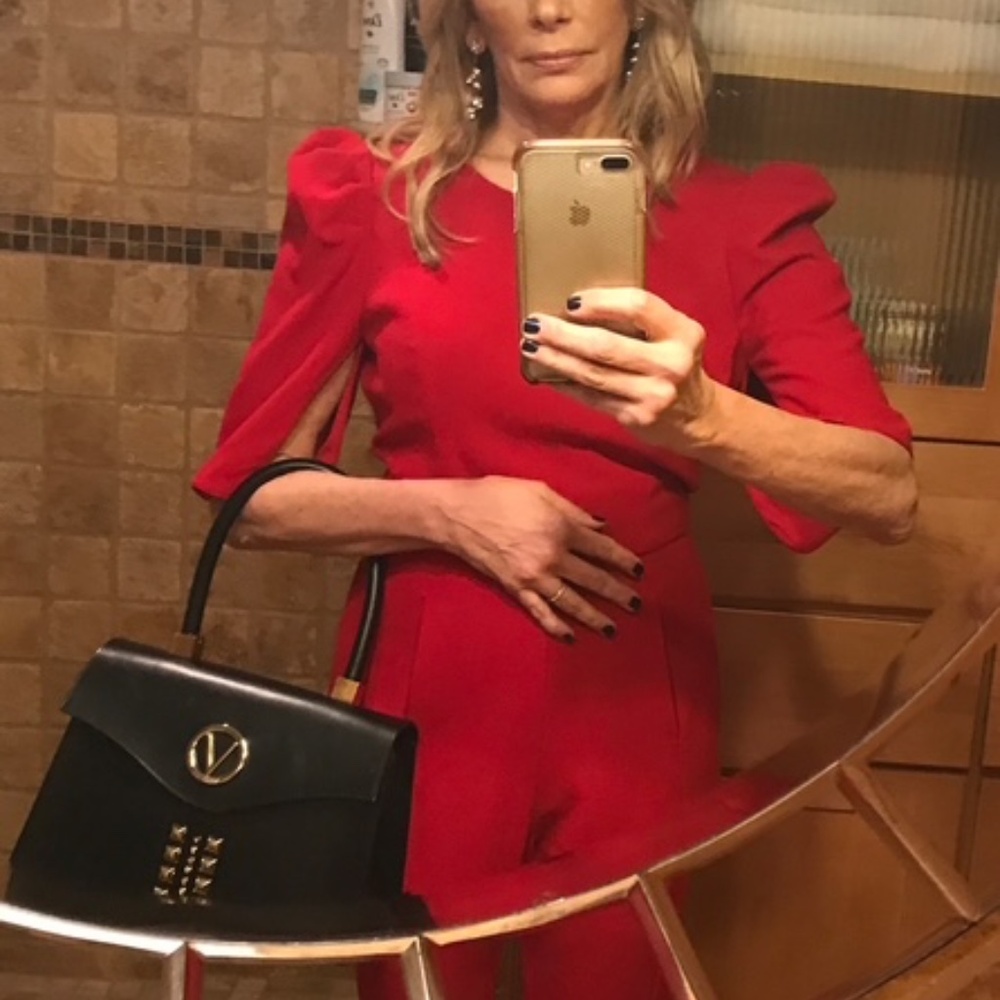 Black Halo Red Jumpsuit